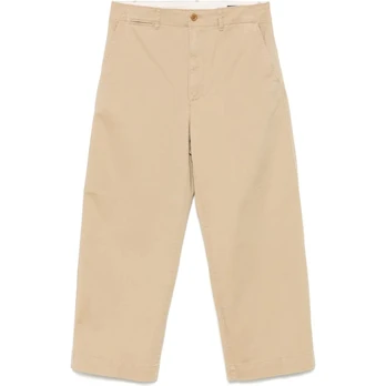 Kelnės moterims, Chaki, Cropped-flat front