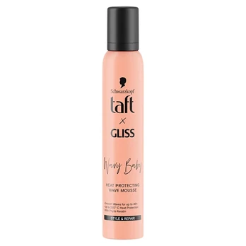 Taft – „Gliss Wavy Baby Mousse“ plaukų modeliavimo putos, 200 ml