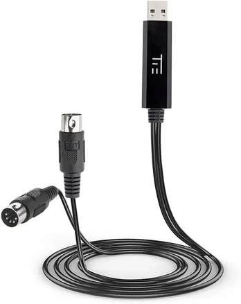 Tie midi 1i1o midi/usb kabelis juodas 2 metrai