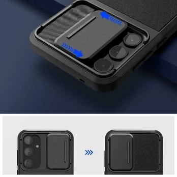 Juodas dėklas Samsung Galaxy A55 5G telefonui "Tech-Protect Velar Cam+"