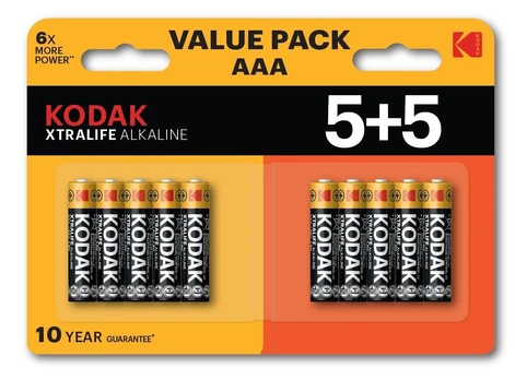 Kodak XTRALIFE Alkaline AAA / 1.5V Battery (10pcs)