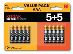 Kodak XTRALIFE Alkaline AAA / 1.5V Battery (10pcs) kaina