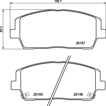 Stabdžių trinkelių rinkinys, diskinis stabdys BREMBO P 30 116
