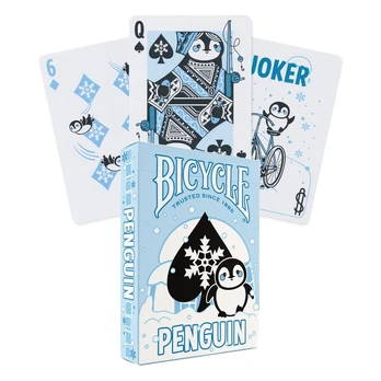 Penguin žaidimo kortos Bicycle