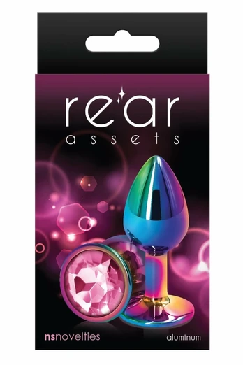 Rear Assets Multicolor Small Pink - Chrome-Plated Intimate Accessory