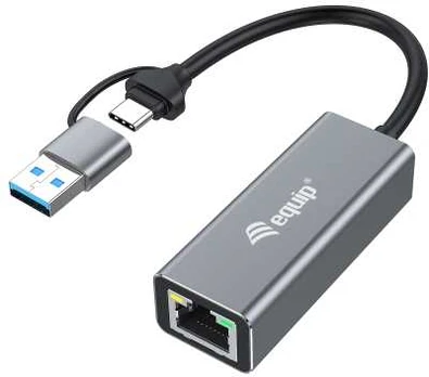Adapteris USB Equip USB-C - RJ-45 Pilka (133495)