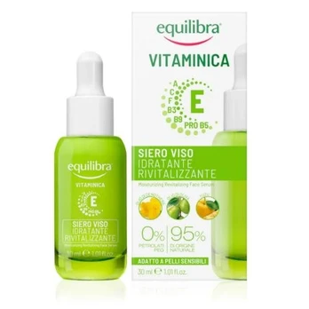Drėkinamasis veido serumas Equilibra Vitaminica, 30 ml