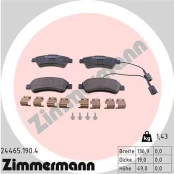 Stabdžių trinkelių rinkinys, diskinis stabdys ZIMMERMANN 24465.190.4 kaina