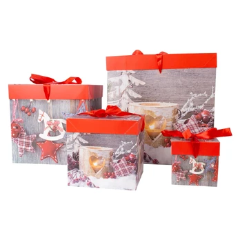 Home4You Dovanų dėžutė XMAS GIFT-4, 30x30x30cm, mix