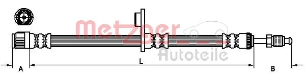 Stabdžių žarnelė METZGER 4110749