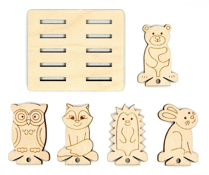 Spool Set Animals (10 pcs) + Holder OR-040