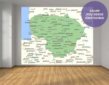 Fototapetai - Lietuvos žemėlapis