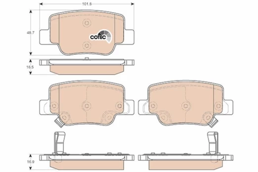 TRW GDB3547 Brake pad set