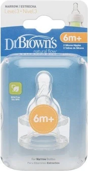 Dr Browns Dumblas su 6m + silikono kaklo 2 vnt (QU0050)