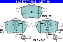 ATE 13.0470-7110.2 Brake pad set
