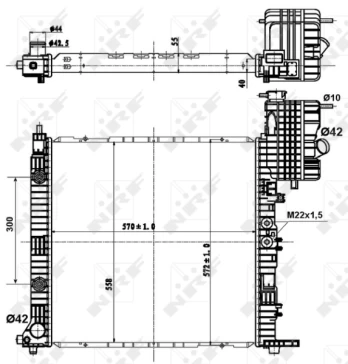 Variklio radiatorius NRF NRF 50581