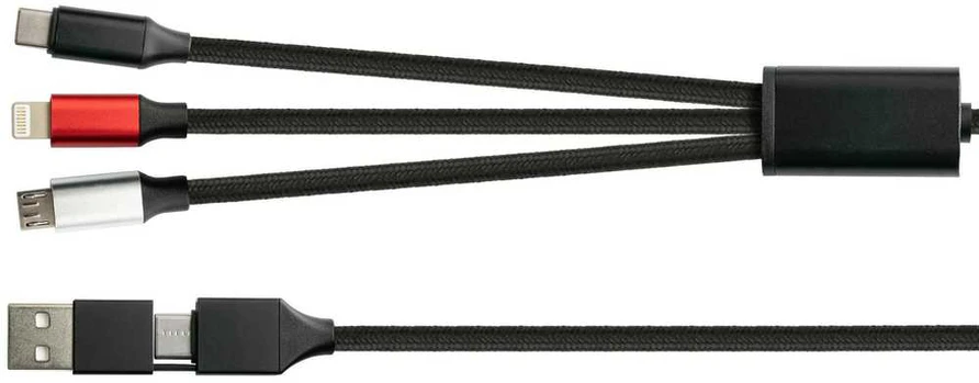 Kabelis USB PYTHON USB-C - USB-C 1.2 m Juodas (PY-USB001S)