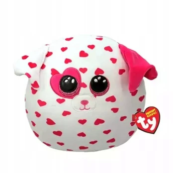 Pliaušas Ty Squishy Beanies Beau šuo su širdelėmis 22cm