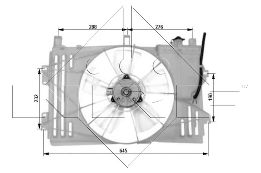 Ventiliatorius, radiatoriaus NRF 47053