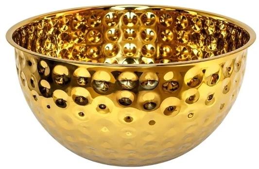 Metalinis serviravimo dubuo auksinis 16 cm