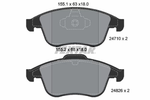 TEXTAR 2471001 Brake pad set