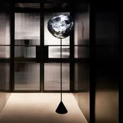 Tom Dixon LED stovas Melt Cone Slim, dūminė pilka, 180 cm