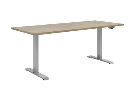 Rašomasis stalas Connect, 175x80 cm, rudas/pilkas
