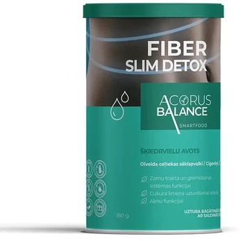 ACORUS BALANCE Fiber Slim Detox skaidulų kompleksas virškinimui, milteliai 180 g