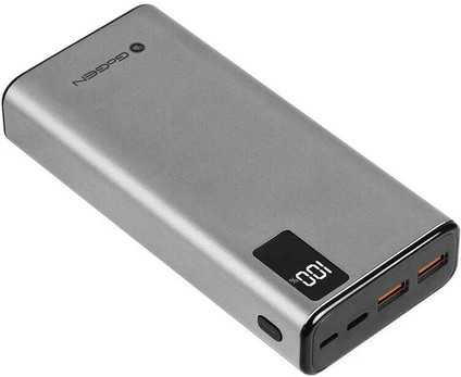 GoGEN 20000 mAh, PB200007, powerbank, sidabrinis