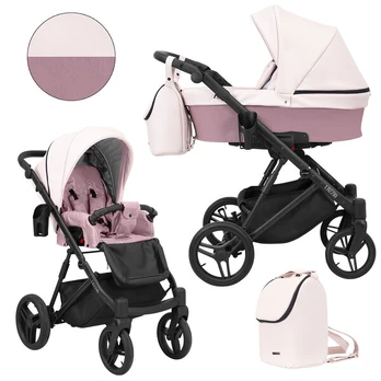 Universalus vežimėlis Lazzio Kunert 2in1 pink ECO