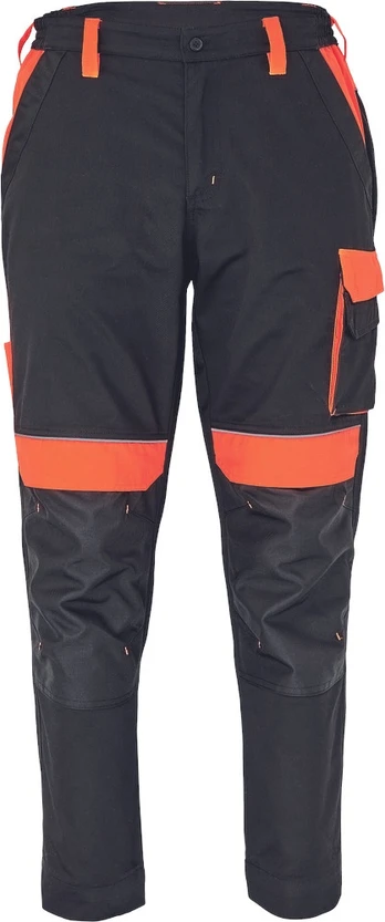 Darbo kelnės vyrams Cerva Max Vivo, juoda/oranžinė, 44 dydis