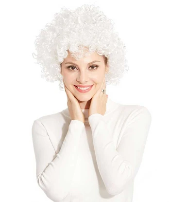 Baltas perukas afro