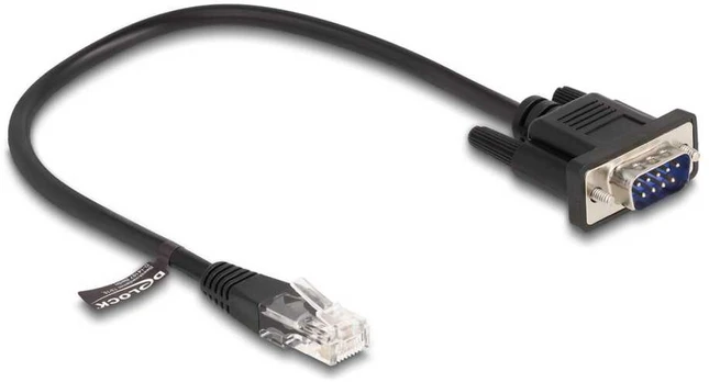 DELOCK Kabelis RJ45 Stecker zu Seriell RS-232 D-Sub 9 Stecker