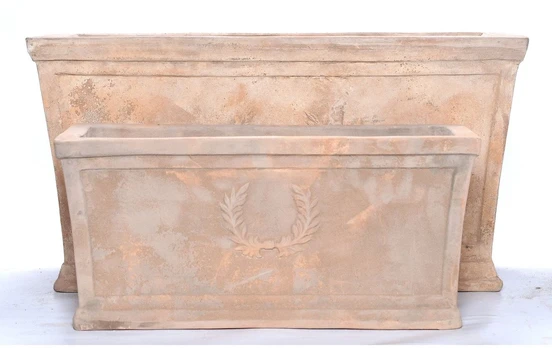 Pot&Deco Keraminis vazonas ISIS, stačiakampis, rudas, 72x35 x 38(A) cm