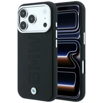 Dėklas BMW Sign Centered Deboss MagSafe Case for iPhone 17 Pro Max / 18 Pro Max - Juodas
