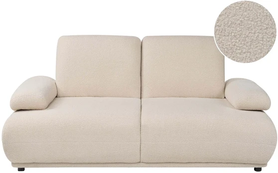 Beliani 2 vietų sofa NACKA Boucle smėlio spalvos