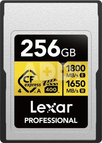 Lexar CFexpress 4.0 Pro Gold, VPG400/IP68, R1800/W1650 (Type A) 256GB
