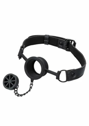 CalExotics Stopper Gag Silicone Adjustable Strap Black 3.75cm