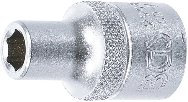 Lizdas, šešiakampis | 12,5 mm (1/2 colio) pavara | 8 mm BGS Technic-2908, Unique