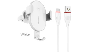 Įkroviklis Borofone Q5, USB Type C/Magnetic, balta, 10 W kaina