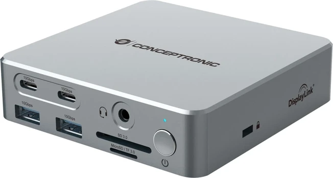 USB šakotuvas Conceptronic 110521107101 Sidabras 100 W