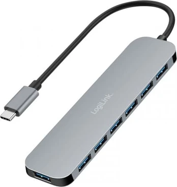 Logilink Hub USB-C 7-port, USB-A 5Gbps, 20W PD