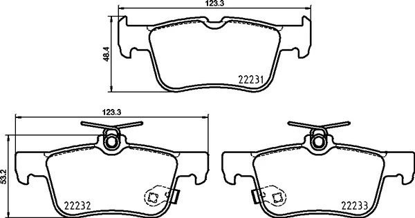 Stabdžių trinkelių rinkinys, diskinis stabdys BREMBO P24217