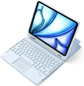 Inateck iPad 10/11 Tastaturhülle Touchpad Stifthalter blau