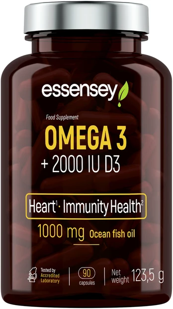 Fatty acid TREC ESSENSEY OMEGA 3 + 2000 IU D3 90 capsules
