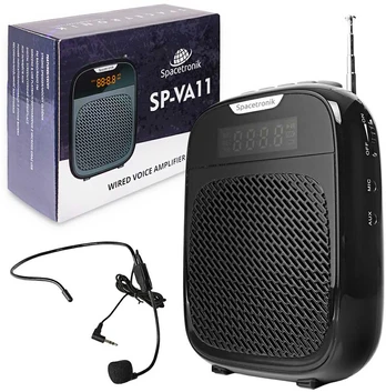 Spacetronik Laidinis balso stiprintuvo mikrofonas SP-VA11 +FM