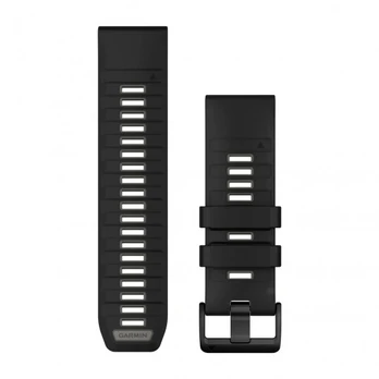 Apyrankė Garmin QuickFit 26 Watch Bands, Black/Pebble Gray Silicone