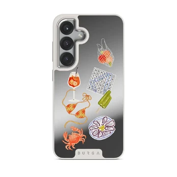 Seaside Muse - Samsung Galaxy S25 Case, Elite Mirror Light (Magnetic) / Silver