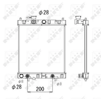 Variklio radiatorius NRF NRF 53510