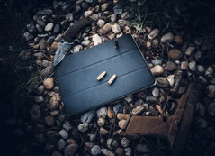 Tactical Book Tri Fold Case for Xiaomi Redmi Pad 2 Juodas kaina